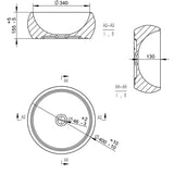 Apollo Downing Stone Effect Washbowl 400 x 400mm