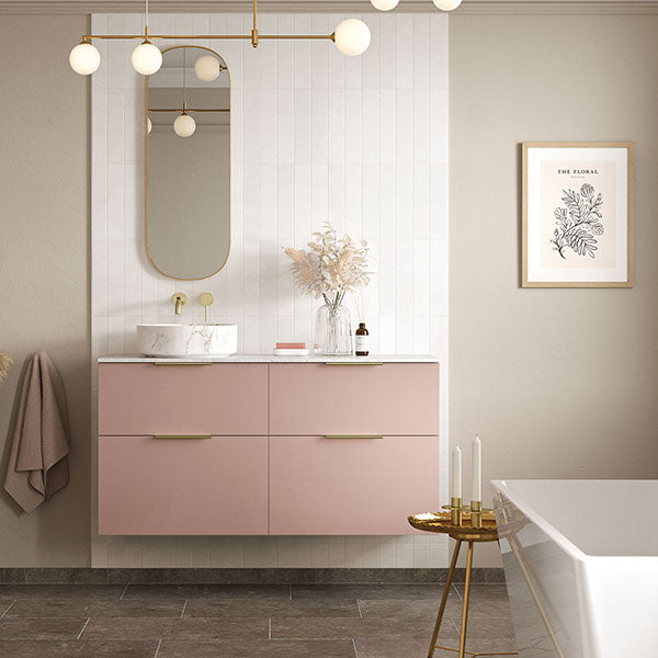 Tabo Moon Brushed Brass Obround Mirror 800 x 400mm