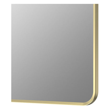 Tabo Moon Brushed Brass Rectangle Mirror 600 x 800mm