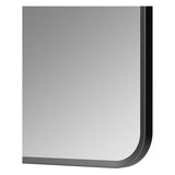 Tabo Moon Matt Black Rectangle Mirror 600 x 800mm