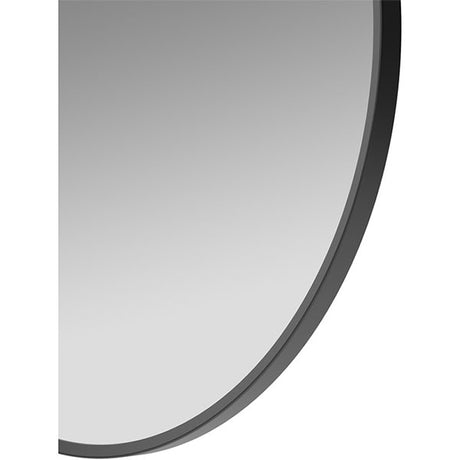 Tabo Moon Matt Black Round Mirror 500 x 500mm