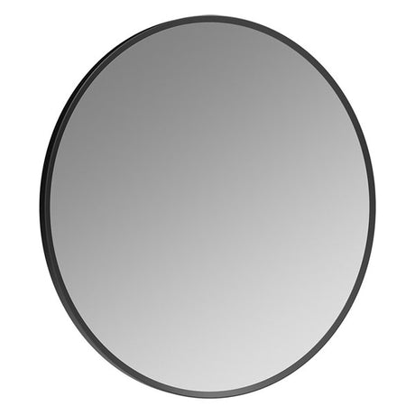 Tabo Moon Matt Black Round Mirror 500 x 500mm