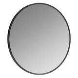 Tabo Moon Matt Black Round Mirror 600 x 600mm