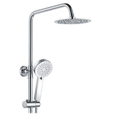 Tabo Marina Chrome Round Thermostatic Bar Mixer Shower with Riser & Overhead Kit