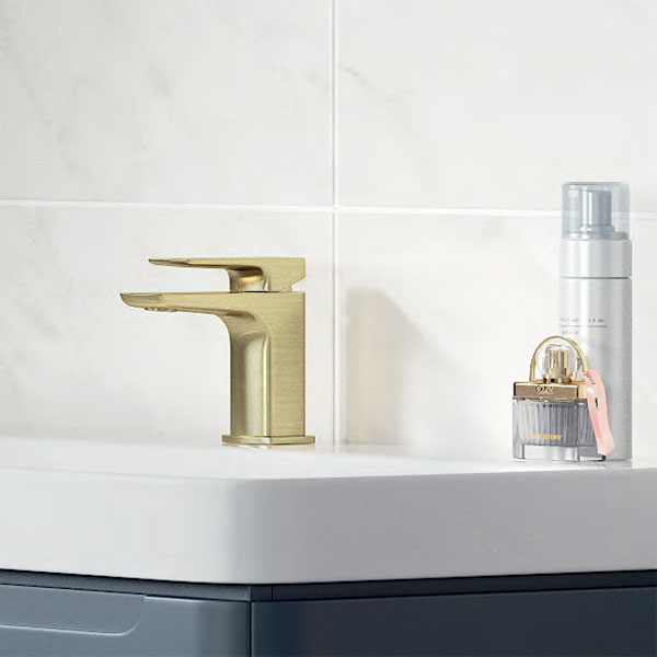 Tabo Corrado Brushed Brass Basin Mixer Tap & Waste