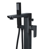 Tabo Corrado Matt Black Floor Standing Bath Shower Mixer Tap