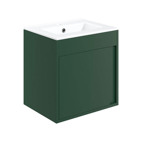 Tabo Elisa Matt Conifer Green Wall Hung 1 Door Basin Unit 510mm