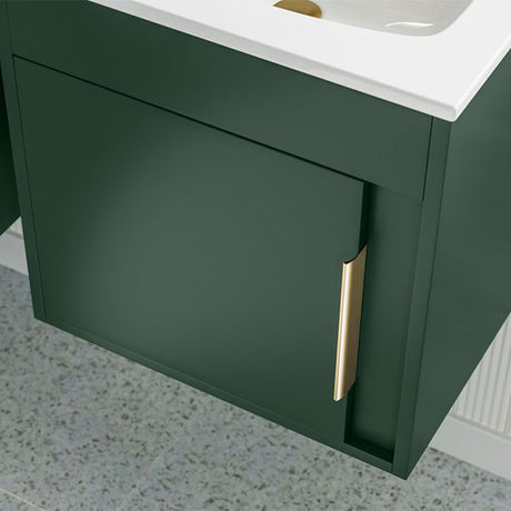 Tabo Elisa Matt Conifer Green Wall Hung 1 Door Basin Unit 510mm