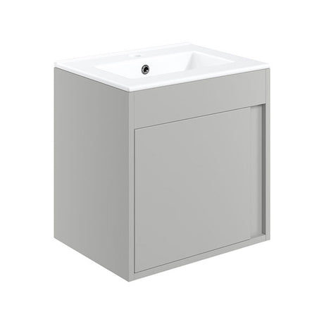 Tabo Elisa Matt Light Grey Wall Hung 1 Door Basin Unit 510mm