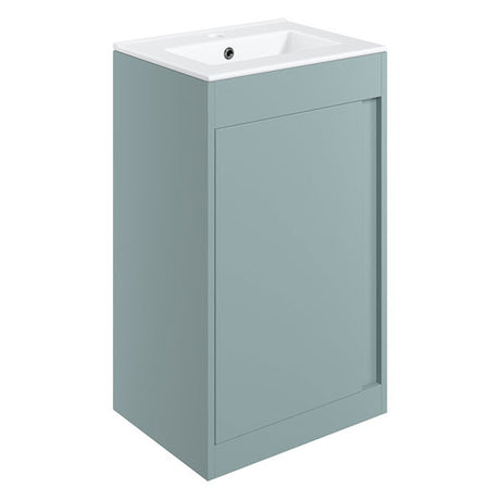 Tabo Elisa Matt Sea Green Floor Standing 1 Door Basin Unit 510mm