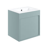 Tabo Elisa Matt Sea Green Wall Hung 1 Door Basin Unit 510mm