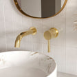 Tabo Hero Brushed Brass Wall Mounted Basin Mixer Tap