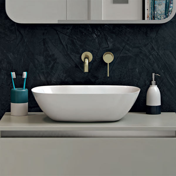 Tabo Hero Brushed Brass Wall Mounted Basin Mixer Tap