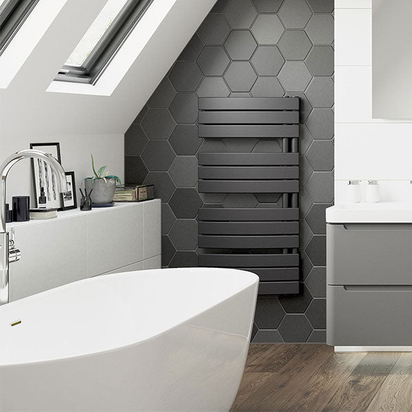 Tabo Spazio Curved Panel Ladder Anthracite Radiator