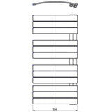 Tabo Spazio Curved Panel Ladder Anthracite Radiator 550 x 1080 x 49mm