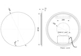 Tabo Venus Round Back-Lit LED Mirror 800 x 800mm