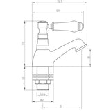 Tabo Lawrence Bath Pillar Taps