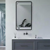 Tabo June Matt Black Mirror with Shelf 900 x 500mm