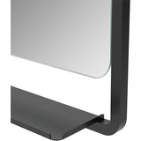 Tabo June Matt Black Mirror with Shelf 900 x 500mm