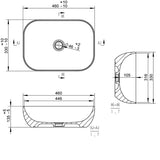 Apollo Nelson White Marble Effect Washbowl 460 x 330mm
