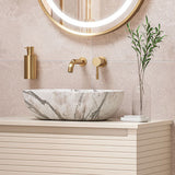 Apollo Nelson White Marble Effect Washbowl 460 x 330mm