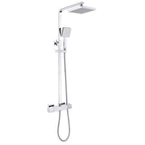 Tabo Quadrato Cool-Touch Thermostatic Mixer Shower with Riser & Overhead Kit