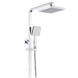 Tabo Quadrato Cool-Touch Thermostatic Mixer Shower with Riser & Overhead Kit