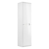 Tabo Magenta White Gloss Wall Hung 2 Door Tall Unit 350mm