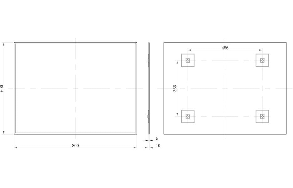 Tabo April Rectangle Mirror 600 x 800mm