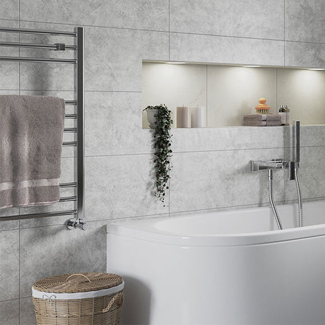 Tabo Forma Straight Ladder - Chrome 