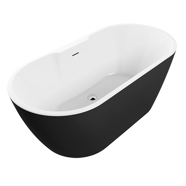 Apollo Preston Freestanding Black Bath 1655 x 745 x 580mm