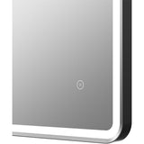 Tabo Space Front-Lit LED Matt Black Mirror 800 x 600mm