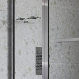 Tabo Two Panel Folding Bath Screen - shelving