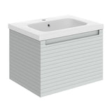 Tabo Rosina Matt Mineral Grey Wall Hung 1 Drawer Unit & Basin 615mm