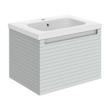 Tabo Rosina Matt Mineral Grey Wall Hung 1 Drawer Unit & Basin 615mm