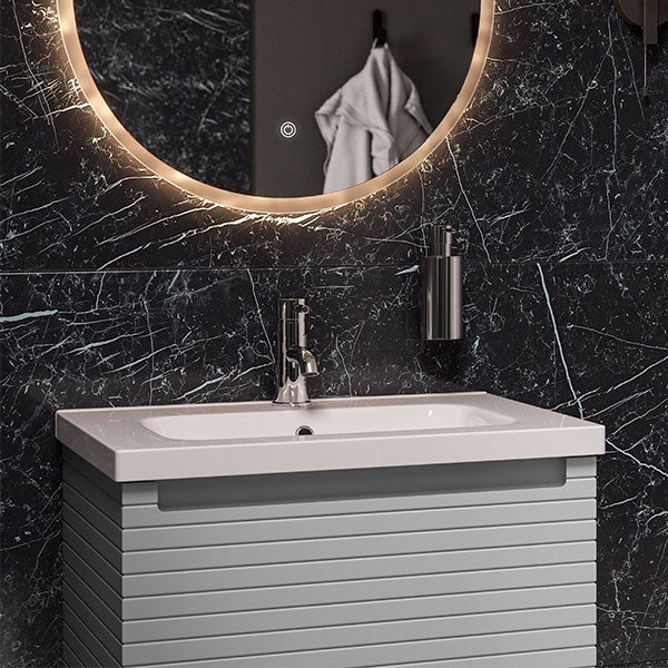 Tabo Rosina Matt Mineral Grey Wall Hung 1 Drawer Unit & Basin