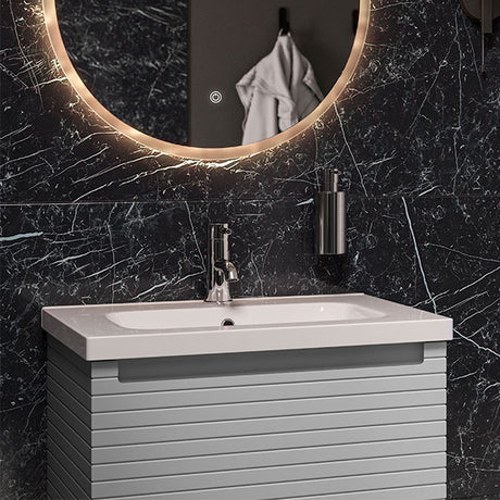 Tabo Rosina Matt Mineral Grey Wall Hung 1 Drawer Unit & Basin