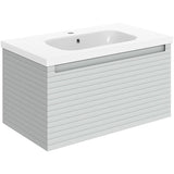 Tabo Rosina Matt Mineral Grey Wall Hung 1 Drawer Unit & Basin 815mm
