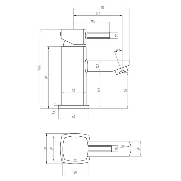Tabo Fern Basin Mixer Tap & Waste