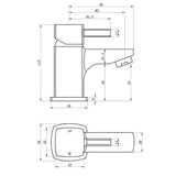Tabo Fern Cloakroom Basin Mixer Tap & Waste