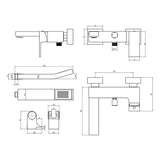 Tabo Ricco Wall Mounted Bath Shower Mixer Tap