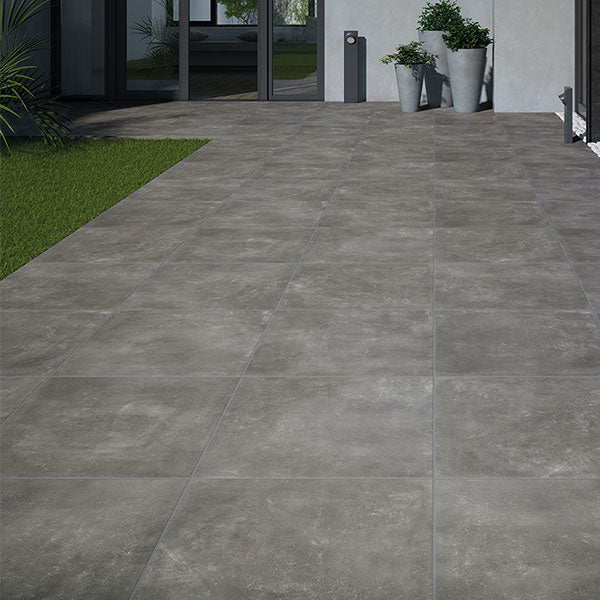 Assen Graphite Rectified Outdoor Tiles 60 x 60cm