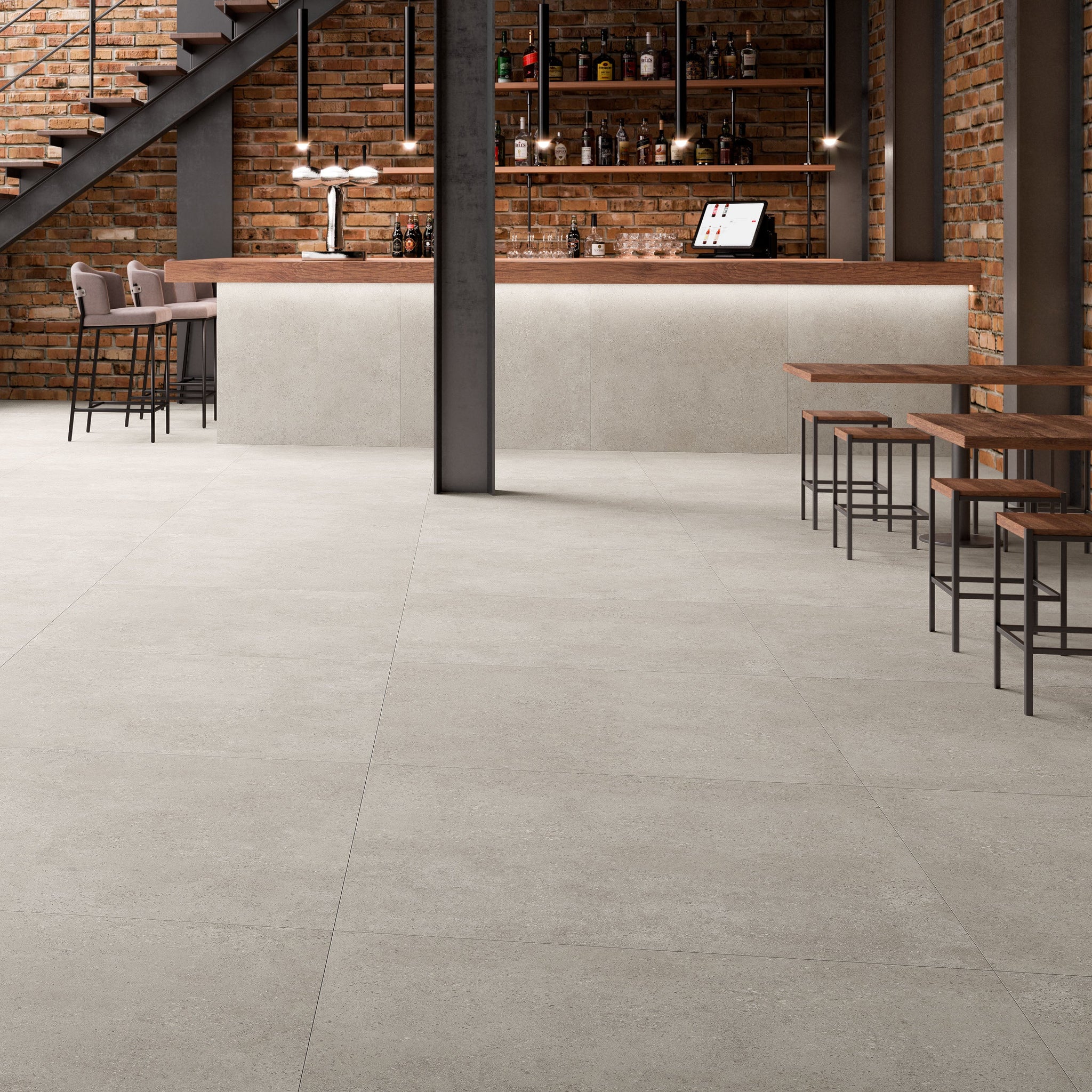 Axis Snow Rectified Matt Tiles