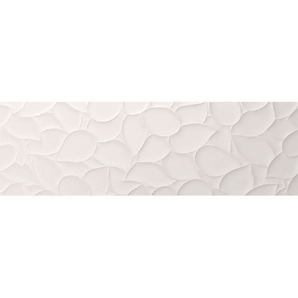 Azulev Colours Leaf White Relief Tile 33 x 100cm