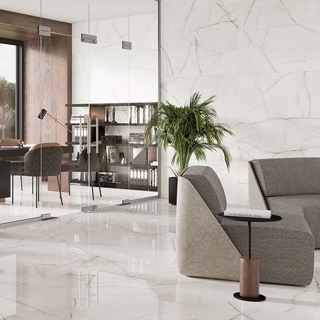 Azulev Crystal White Polished tiles