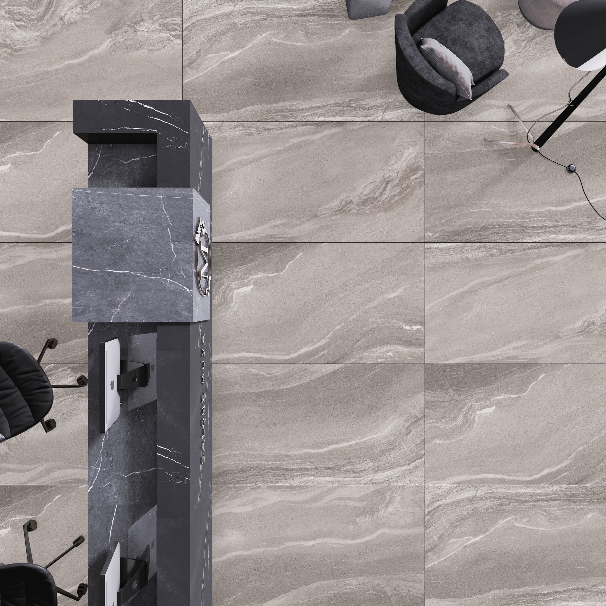 Torino Grey Rectified Matt Tiles