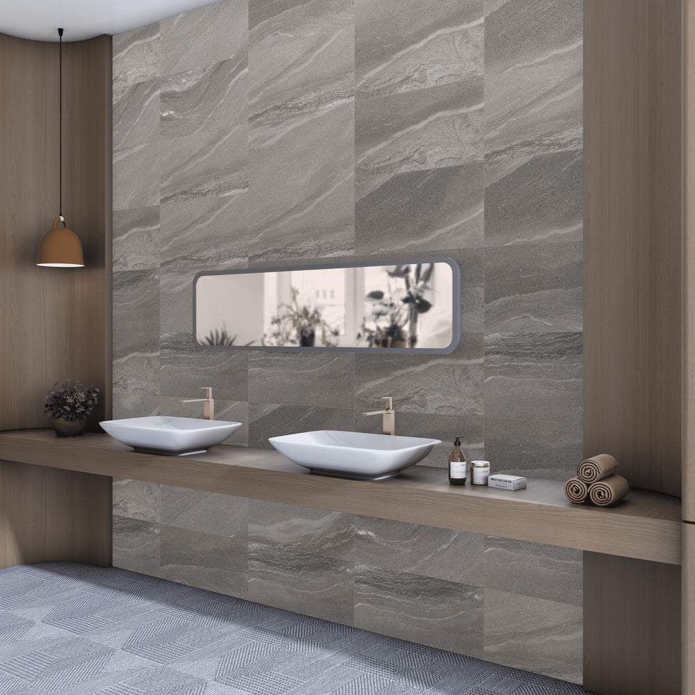 Torino Grey Rectified Matt Tiles