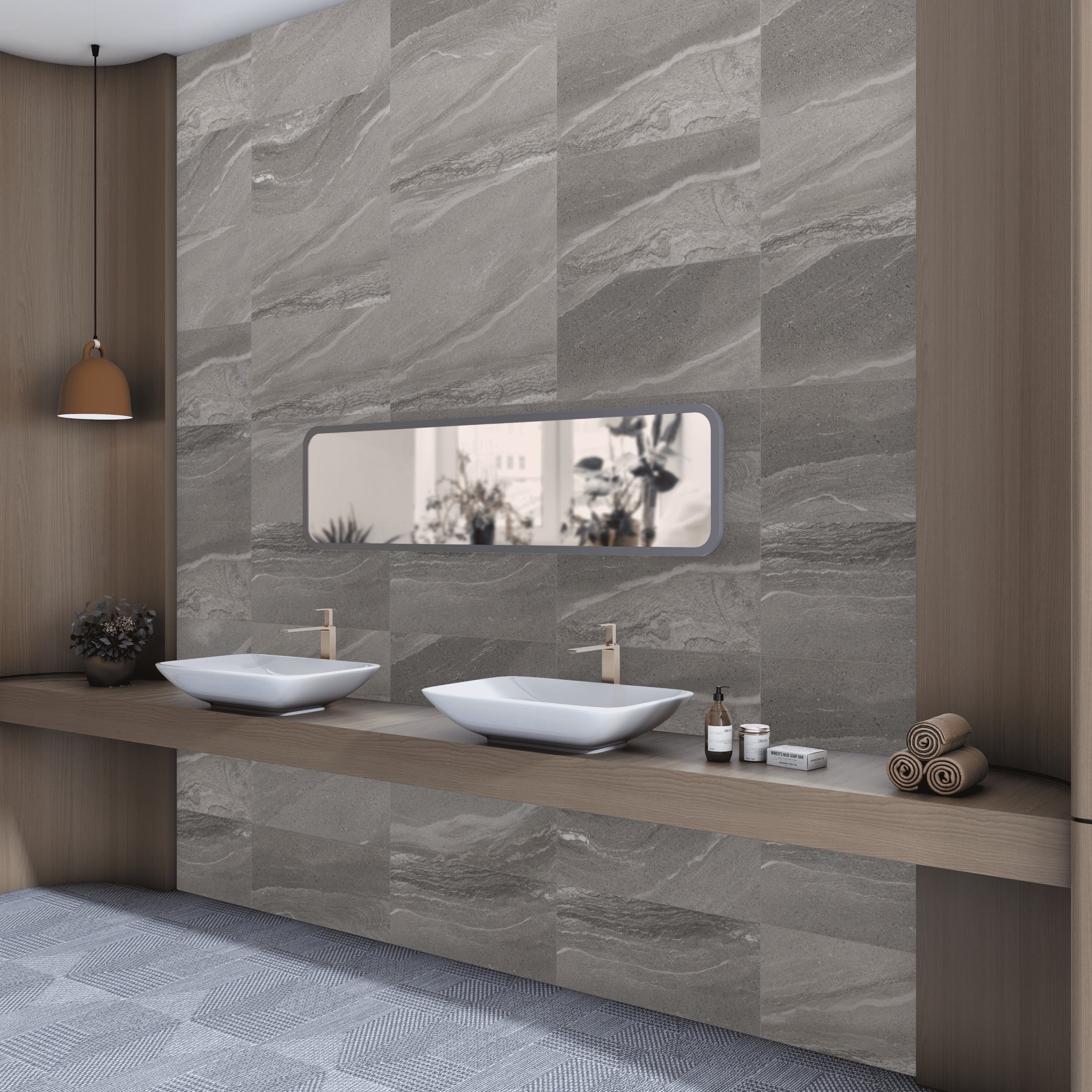 Torino Grey Rectified Matt Tiles