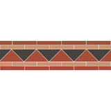 Original Style Byron Border in Red, Black and Old London