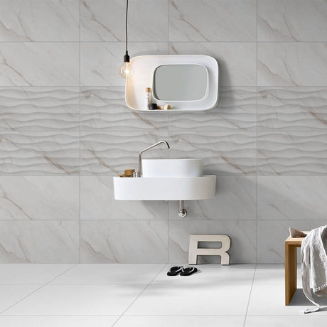 Capri Gold Gloss Wall Tiles (pictured with decor tiles)